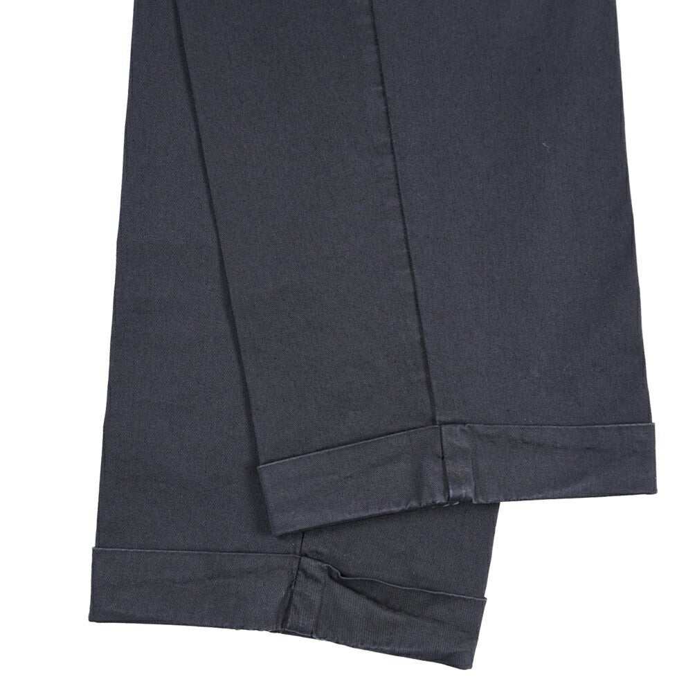 BERWICH “YRETRO-GD” ストレッチコットン ノータックチノパンツ ネイビー(navy665) 48 | GUARDAROBA MILANO OFFICIAL STORE