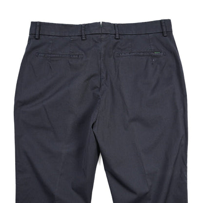 BERWICH “YRETRO-GD” ストレッチコットン ノータックチノパンツ ネイビー(navy665) 48 | GUARDAROBA MILANO OFFICIAL STORE