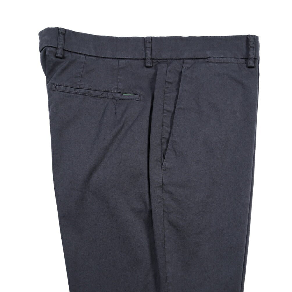 BERWICH “YRETRO-GD” ストレッチコットン ノータックチノパンツ ネイビー(navy665) 48 | GUARDAROBA MILANO OFFICIAL STORE