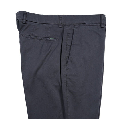 BERWICH “YRETRO-GD” ストレッチコットン ノータックチノパンツ ネイビー(navy665) 48 | GUARDAROBA MILANO OFFICIAL STORE