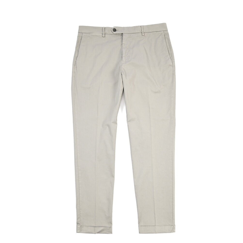 BERWICH “YRETRO-GD” ストレッチコットン ノータックチノパンツ グレー(conza701) 50 | GUARDAROBA MILANO OFFICIAL STORE