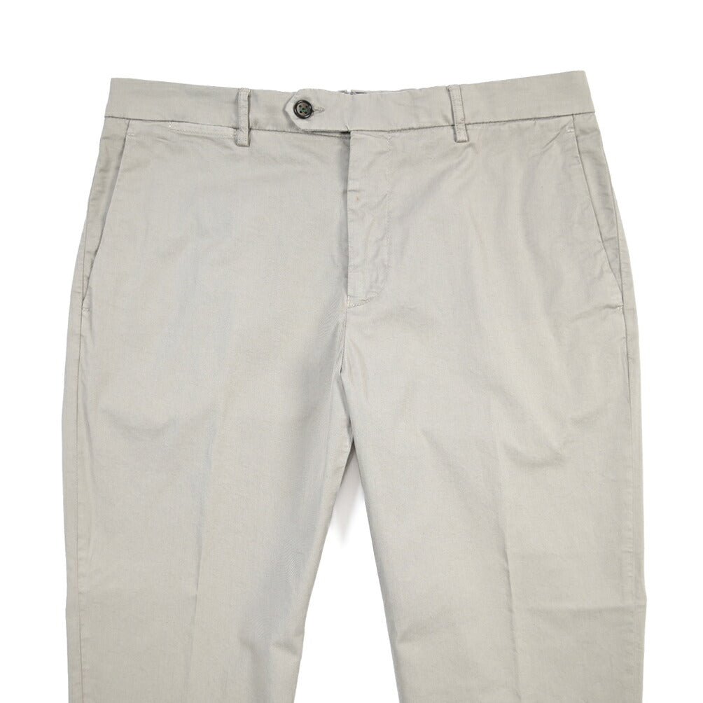 BERWICH “YRETRO-GD” ストレッチコットン ノータックチノパンツ グレー(conza701) 50 | GUARDAROBA MILANO OFFICIAL STORE