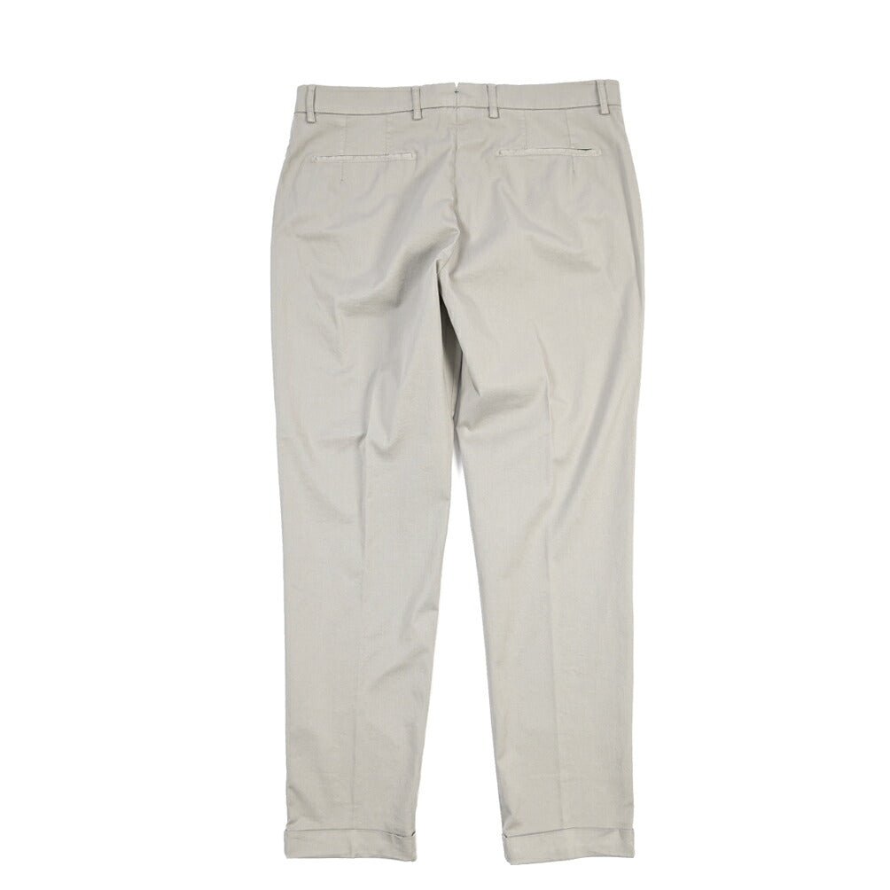 BERWICH “YRETRO-GD” ストレッチコットン ノータックチノパンツ グレー(conza701) 50 | GUARDAROBA MILANO OFFICIAL STORE