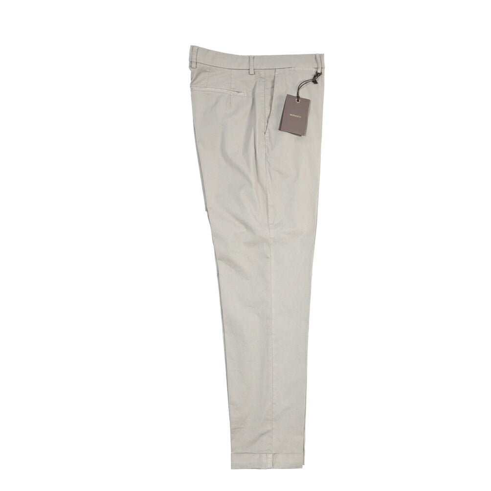 BERWICH “YRETRO-GD” ストレッチコットン ノータックチノパンツ グレー(conza701) 50 | GUARDAROBA MILANO OFFICIAL STORE