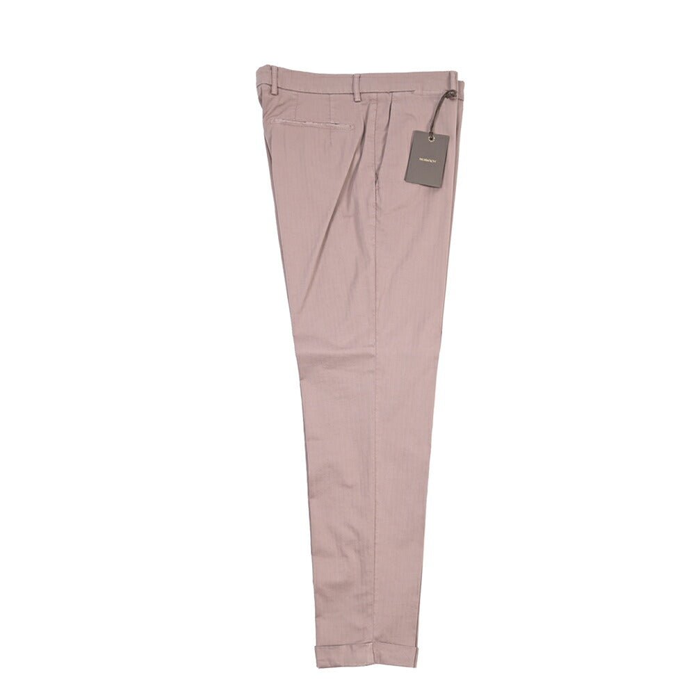 BERWICH “YRETRO-GD” ストレッチコットン ノータックヘリンボーンパンツ パープル(old52) 48 | GUARDAROBA MILANO OFFICIAL STORE