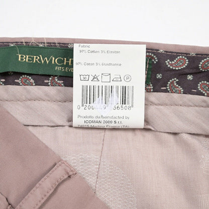 BERWICH “YRETRO-GD” ストレッチコットン ノータックヘリンボーンパンツ パープル(old52) 48 | GUARDAROBA MILANO OFFICIAL STORE