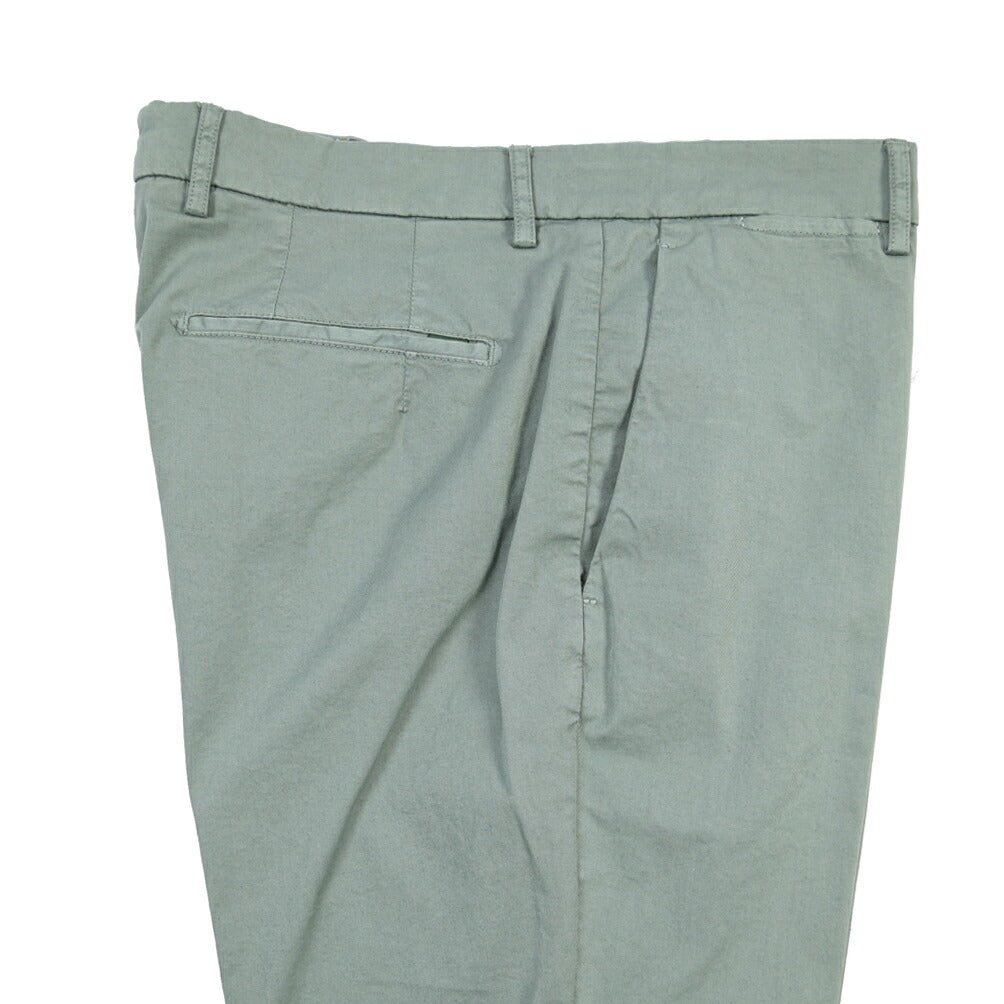 BERWICH “YRETRO-GD” ストレッチコットン ノータックチノパンツ グリーン(salvia821) 50 | GUARDAROBA MILANO OFFICIAL STORE