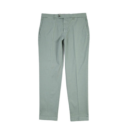 BERWICH “YRETRO-GD” ストレッチコットン ノータックチノパンツ グリーン(salvia821) 50 | GUARDAROBA MILANO OFFICIAL STORE