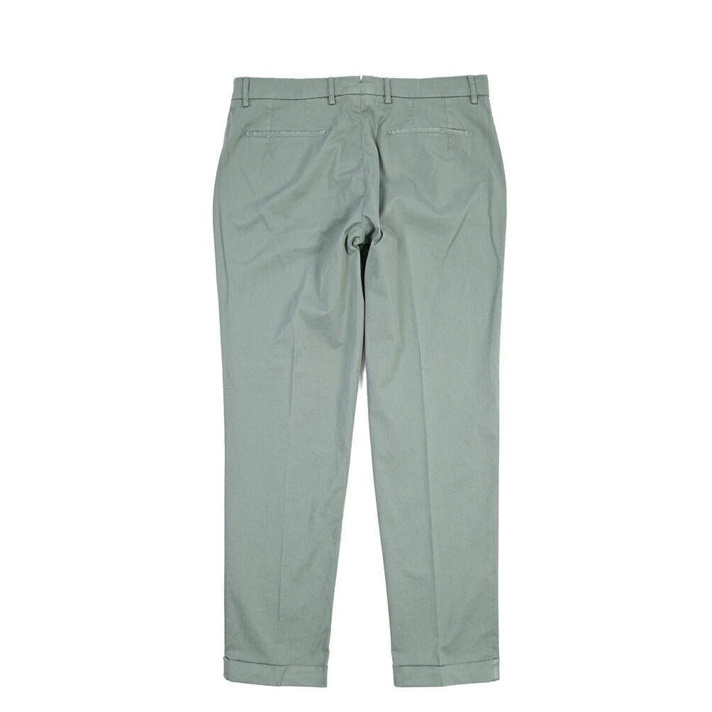 BERWICH “YRETRO-GD” ストレッチコットン ノータックチノパンツ グリーン(salvia821) 50 | GUARDAROBA MILANO OFFICIAL STORE