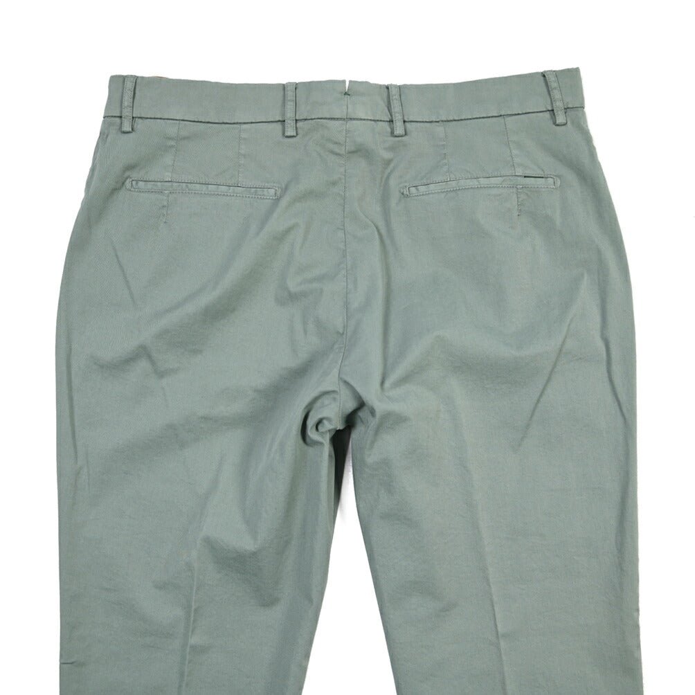 BERWICH “YRETRO-GD” ストレッチコットン ノータックチノパンツ グリーン(salvia821) 50 | GUARDAROBA MILANO OFFICIAL STORE