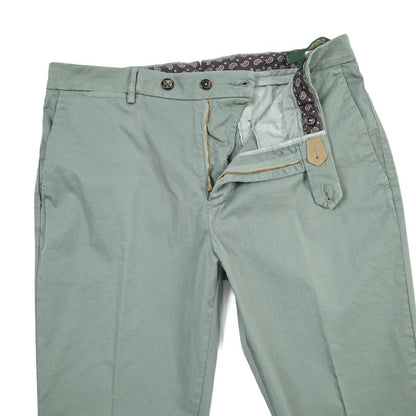 BERWICH “YRETRO-GD” ストレッチコットン ノータックチノパンツ グリーン(salvia821) 50 | GUARDAROBA MILANO OFFICIAL STORE