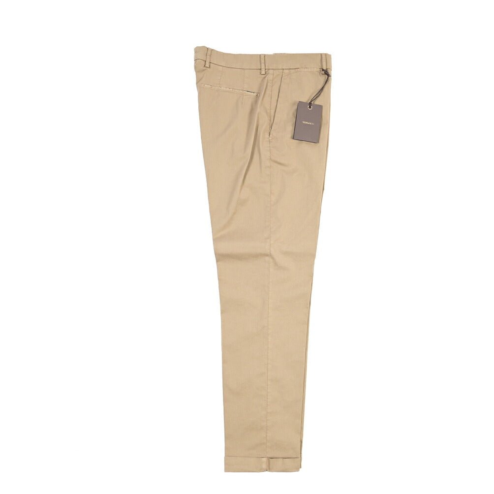 BERWICH “YRETRO-GD” ストレッチコットン ノータックチノパンツ ブラウン(noce724) 48 | GUARDAROBA MILANO OFFICIAL STORE