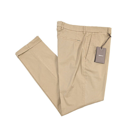 BERWICH “YRETRO-GD” ストレッチコットン ノータックチノパンツ ブラウン(noce724) 48 | GUARDAROBA MILANO OFFICIAL STORE
