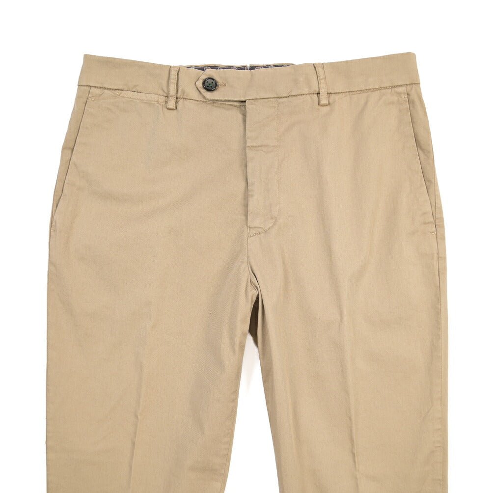 BERWICH “YRETRO-GD” ストレッチコットン ノータックチノパンツ ブラウン(noce724) 48 | GUARDAROBA MILANO OFFICIAL STORE