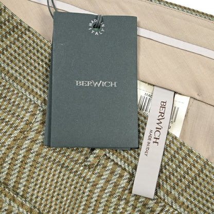 BERWICH “YRETRO LONG” リネン100% ノータックスラックス グリーン(green) 48 | GUARDAROBA MILANO OFFICIAL STORE