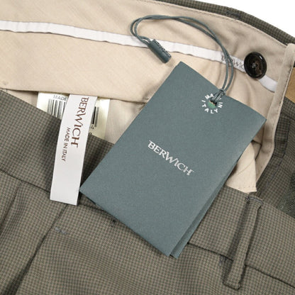 BERWICH “YRETRO LONG” ヴァージンウール100% ノータックスラックス カーキグリーン(green) 46 | GUARDAROBA MILANO OFFICIAL STORE