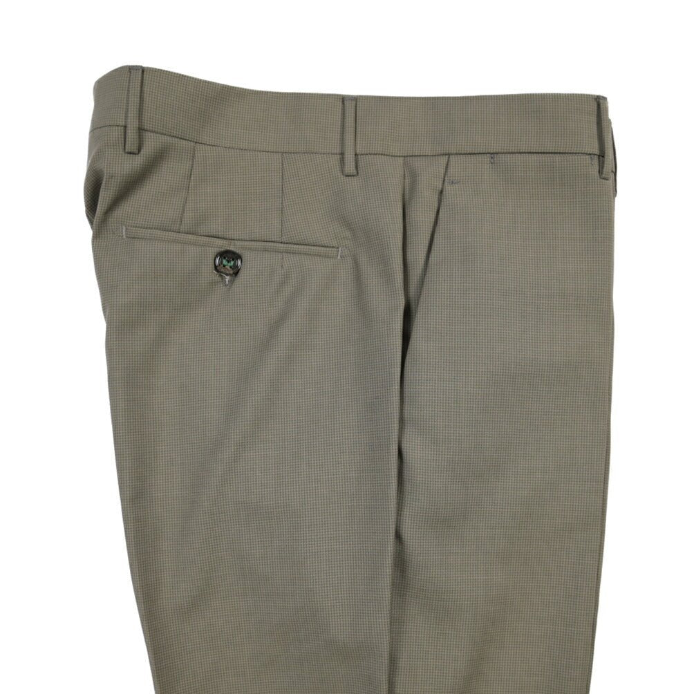 BERWICH “YRETRO LONG” ヴァージンウール100% ノータックスラックス カーキグリーン(green) 46 | GUARDAROBA MILANO OFFICIAL STORE