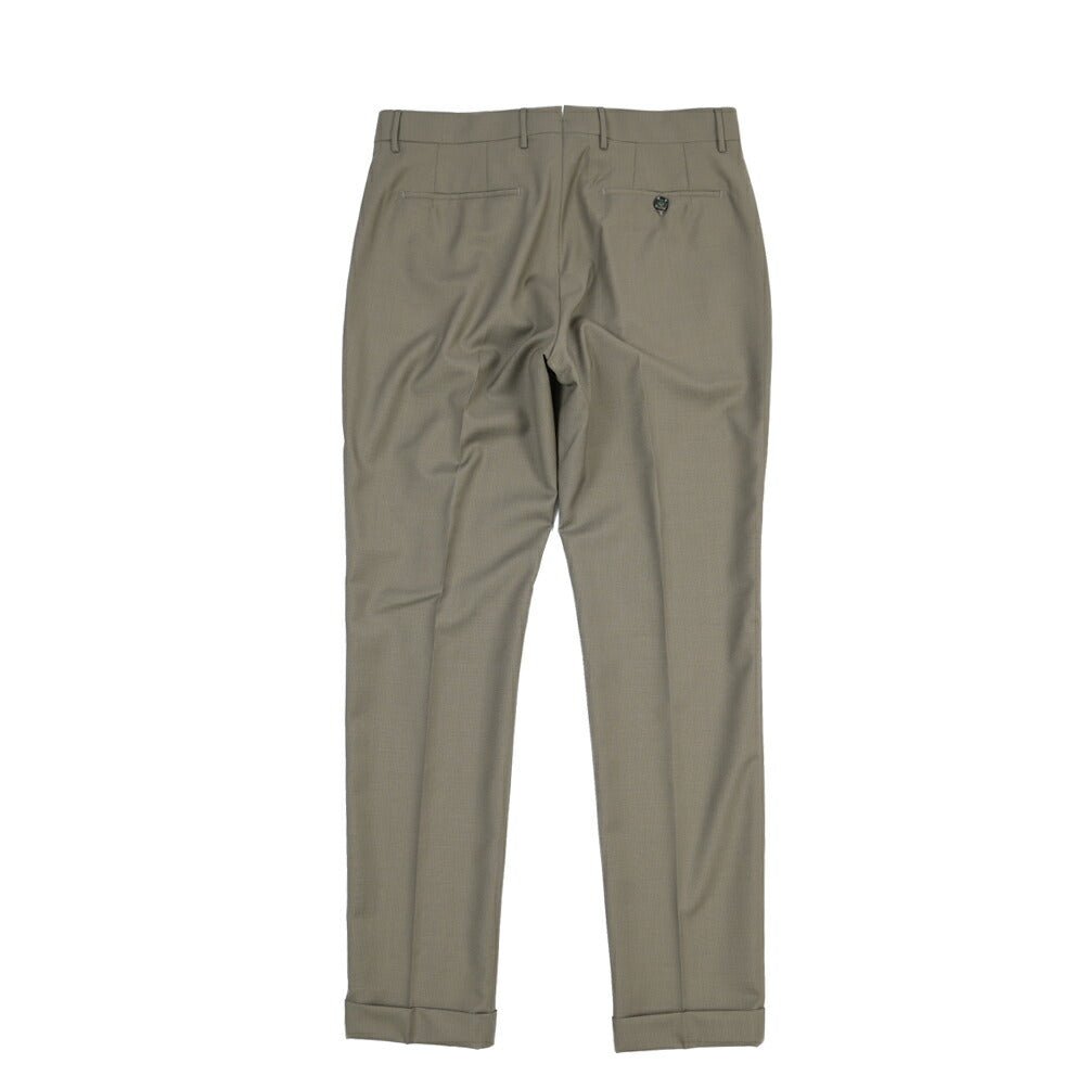 BERWICH “YRETRO LONG” ヴァージンウール100% ノータックスラックス カーキグリーン(green) 46 | GUARDAROBA MILANO OFFICIAL STORE