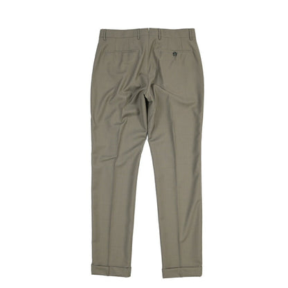 BERWICH “YRETRO LONG” ヴァージンウール100% ノータックスラックス カーキグリーン(green) 46 | GUARDAROBA MILANO OFFICIAL STORE