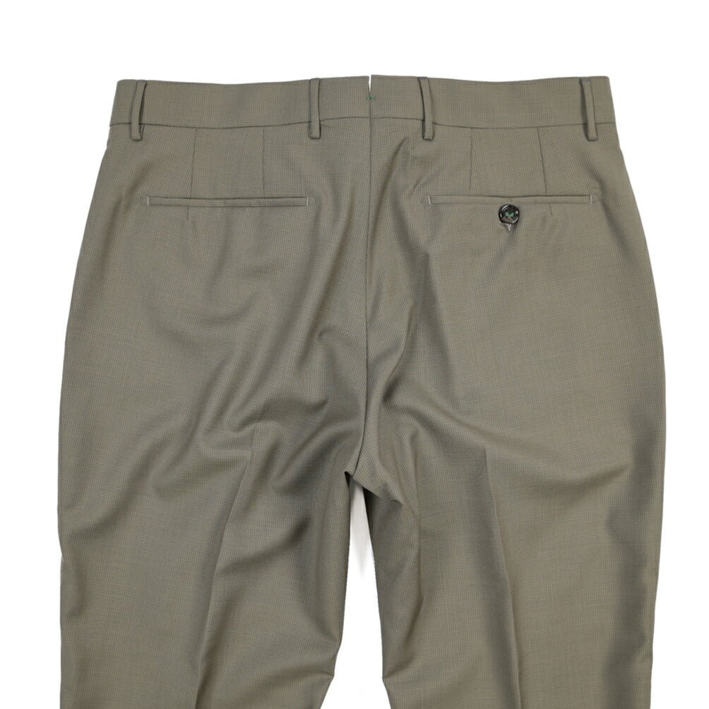BERWICH “YRETRO LONG” ヴァージンウール100% ノータックスラックス カーキグリーン(green) 46 | GUARDAROBA MILANO OFFICIAL STORE