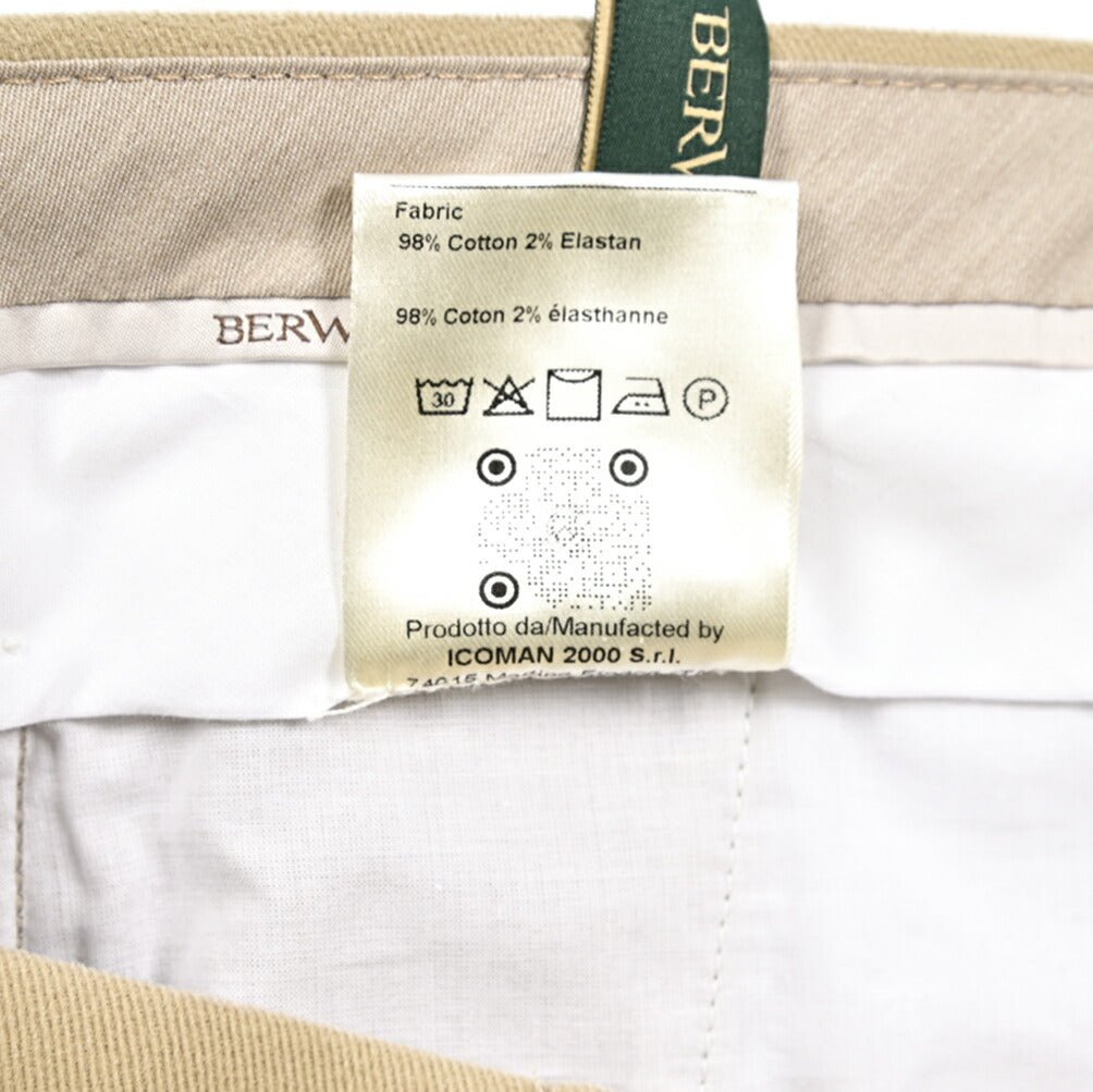 BERWICH "YRETRO LONG" ストレッチコットン ノータックパンツ｜433589-48｜GUARDAROBA MILANO OFFICIAL STORE