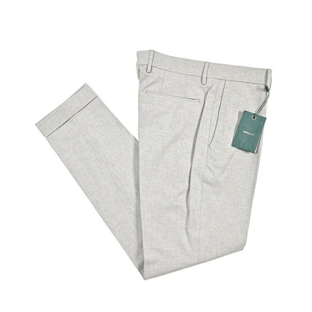 BERWICH “YRETRO LONG” ストレッチコットン ノータックパンツ ライトグレー(lt grey) 46 | GUARDAROBA MILANO OFFICIAL STORE