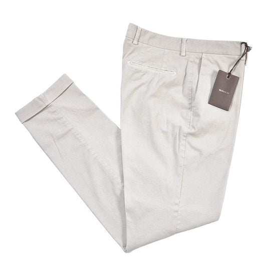 BERWICH “YRETRO LONG” ストレッチコットン ノータックチノパンツ ライトグレー(pomice008) 50 | GUARDAROBA MILANO OFFICIAL STORE