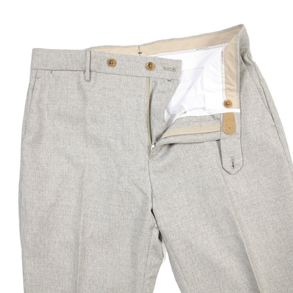 BERWICH “YRETRO LONG” ウール混 ノータックパンツ グレー(desert) 46 | GUARDAROBA MILANO OFFICIAL STORE