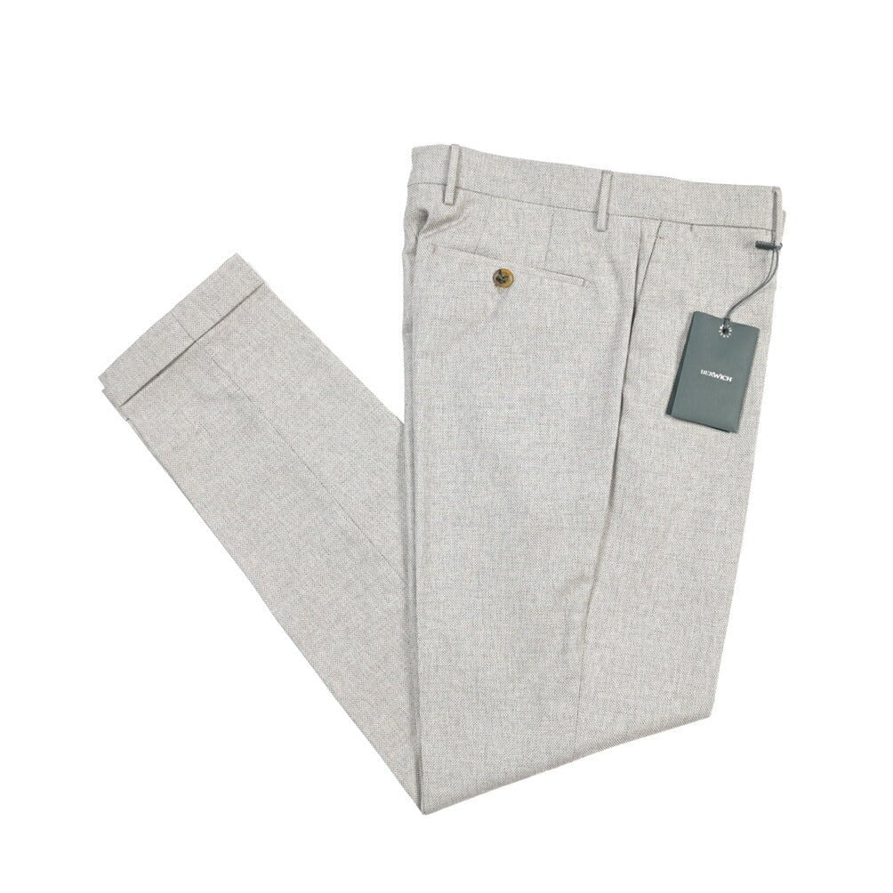 BERWICH “YRETRO LONG” ウール混 ノータックパンツ グレー(desert) 46 | GUARDAROBA MILANO OFFICIAL STORE