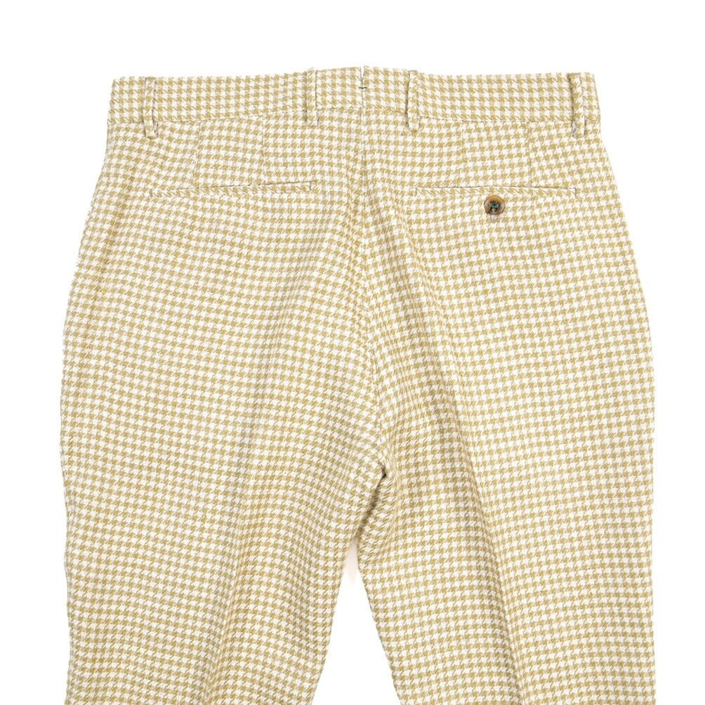 BERWICH “YRETRO LONG” リネン混コットン ノータックパンツ グリーン(oil) 48 | GUARDAROBA MILANO OFFICIAL STORE