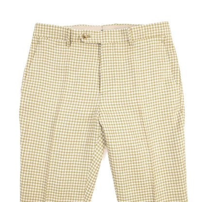 BERWICH “YRETRO LONG” リネン混コットン ノータックパンツ グリーン(oil) 48 | GUARDAROBA MILANO OFFICIAL STORE