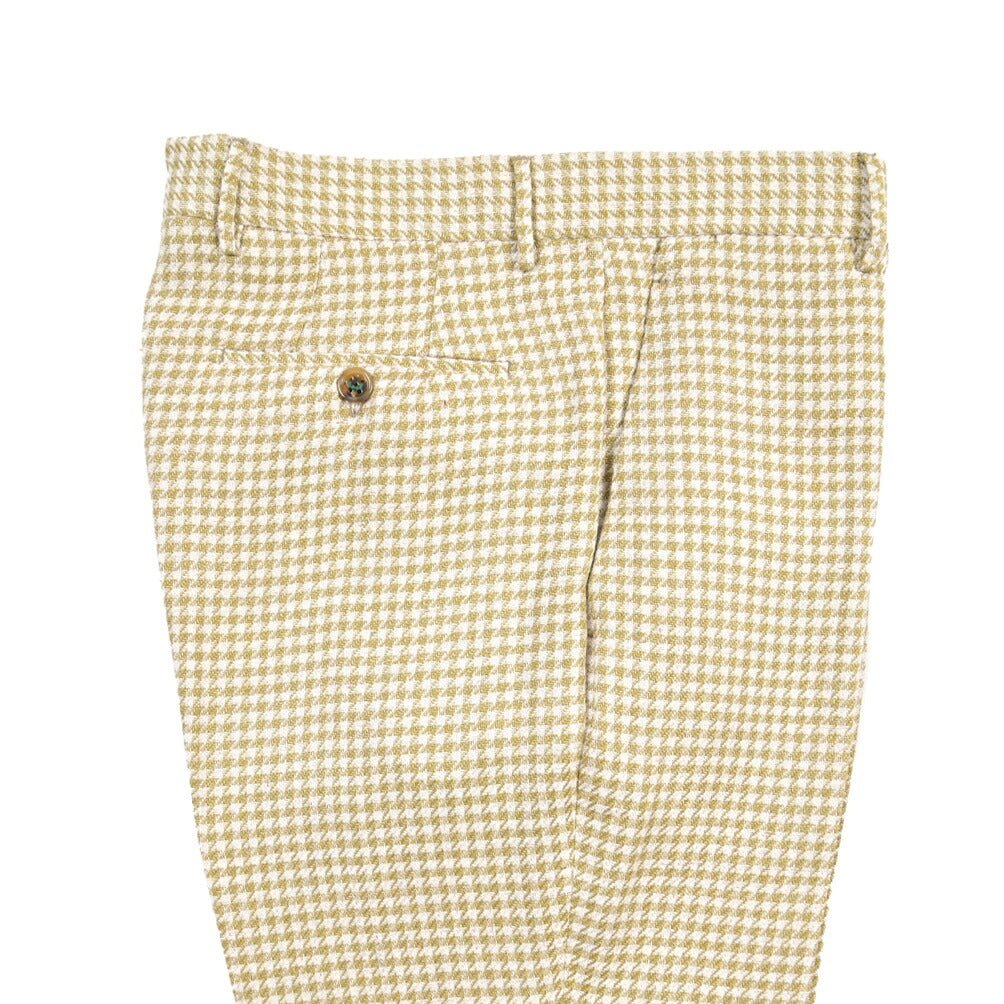 BERWICH “YRETRO LONG” リネン混コットン ノータックパンツ グリーン(oil) 48 | GUARDAROBA MILANO OFFICIAL STORE