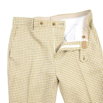 BERWICH “YRETRO LONG” リネン混コットン ノータックパンツ グリーン(oil) 48 | GUARDAROBA MILANO OFFICIAL STORE