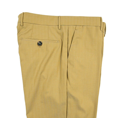 BERWICH “YRETRO LONG” シルク混コットン ノータックヘリンボーンパンツ マスタード(oil) 46 | GUARDAROBA MILANO OFFICIAL STORE