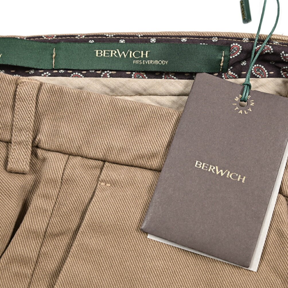 BERWICH "YRETRO LONG - GD" ストレッチコットン ノータックパンツ｜433650-48｜GUARDAROBA MILANO OFFICIAL STORE