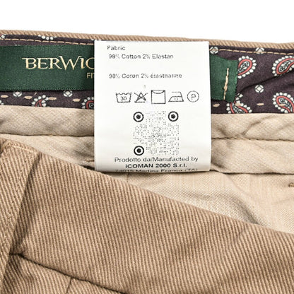 BERWICH "YRETRO LONG - GD" ストレッチコットン ノータックパンツ｜433650-48｜GUARDAROBA MILANO OFFICIAL STORE
