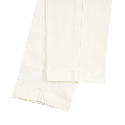 BERWICH “YRETRO LONG-GD” ストレッチコットン ノータックチノパンツ ホワイト(panna001) 46 | GUARDAROBA MILANO OFFICIAL STORE
