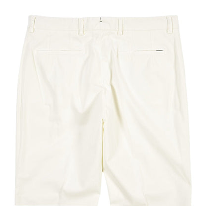 BERWICH “YRETRO LONG-GD” ストレッチコットン ノータックチノパンツ ホワイト(panna001) 46 | GUARDAROBA MILANO OFFICIAL STORE