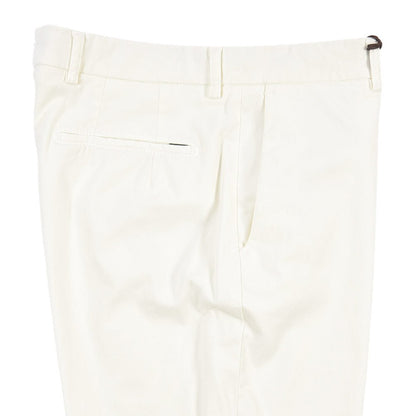 BERWICH “YRETRO LONG-GD” ストレッチコットン ノータックチノパンツ ホワイト(panna001) 46 | GUARDAROBA MILANO OFFICIAL STORE