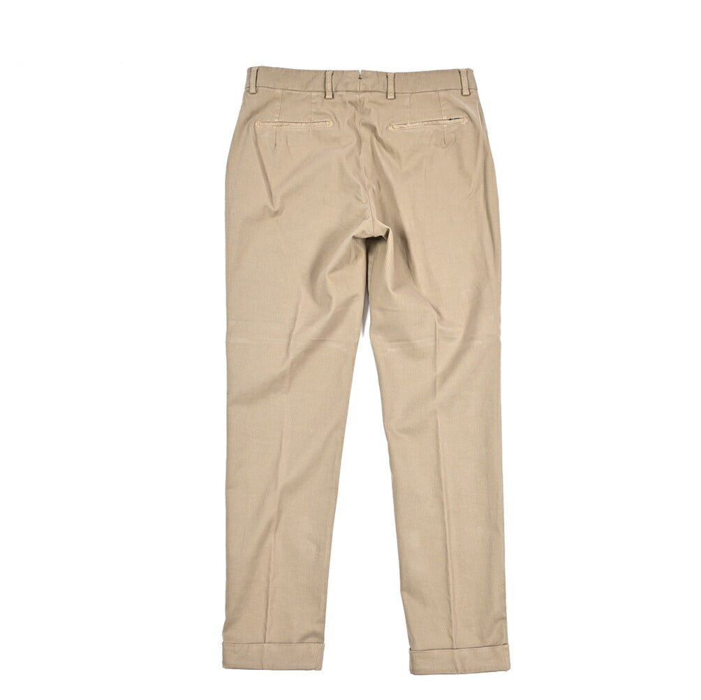 BERWICH “YRETRO LONG - GD” ストレッチコットン ノータックチノパンツ ベージュ(panna001) 48 | GUARDAROBA MILANO OFFICIAL STORE