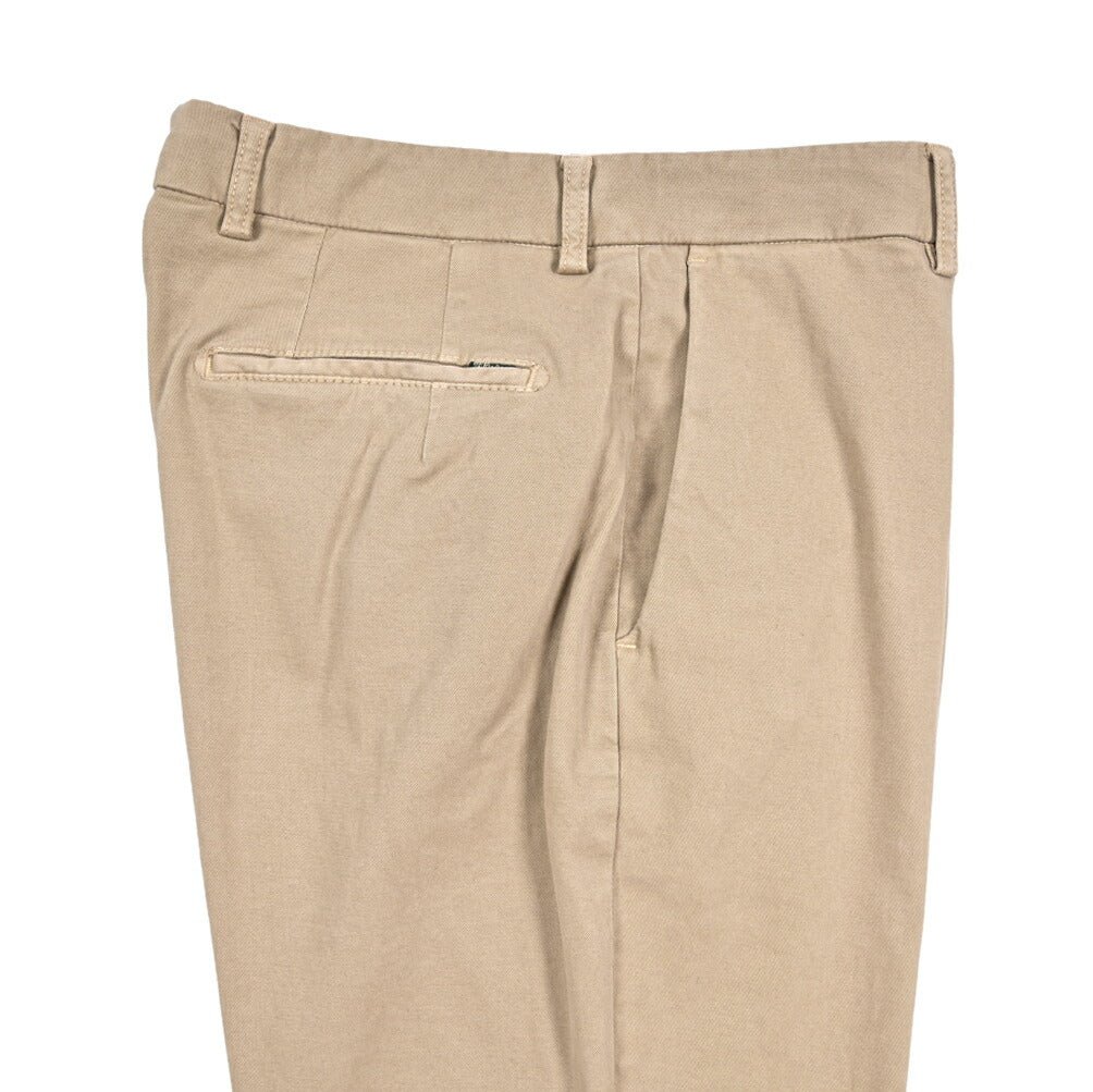 BERWICH “YRETRO LONG - GD” ストレッチコットン ノータックチノパンツ ベージュ(panna001) 48 | GUARDAROBA MILANO OFFICIAL STORE