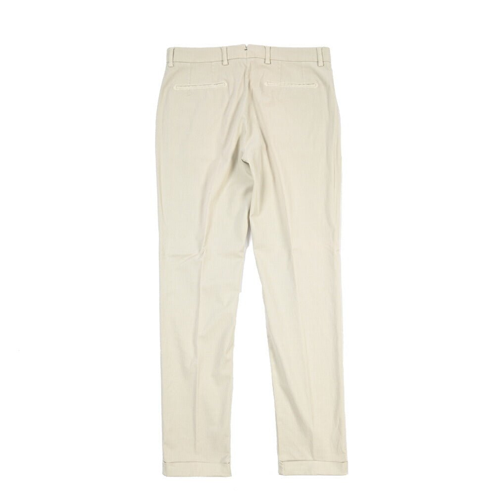 BERWICH “YRETRO LONG-GD” ストレッチコットン ノータックチノパンツ オフホワイト(latte802) 46 | GUARDAROBA MILANO OFFICIAL STORE