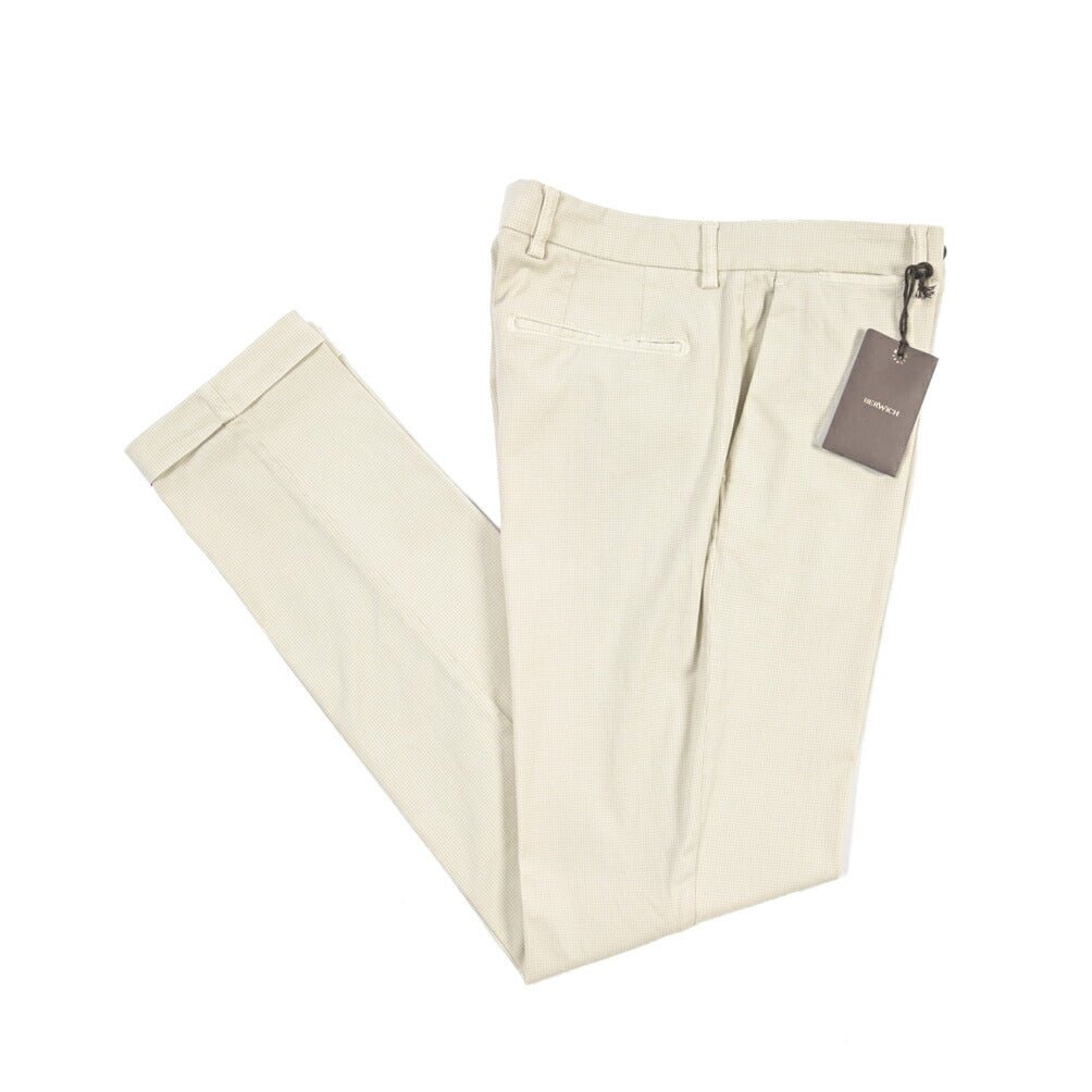 BERWICH “YRETRO LONG-GD” ストレッチコットン ノータックチノパンツ オフホワイト(latte802) 46 | GUARDAROBA MILANO OFFICIAL STORE
