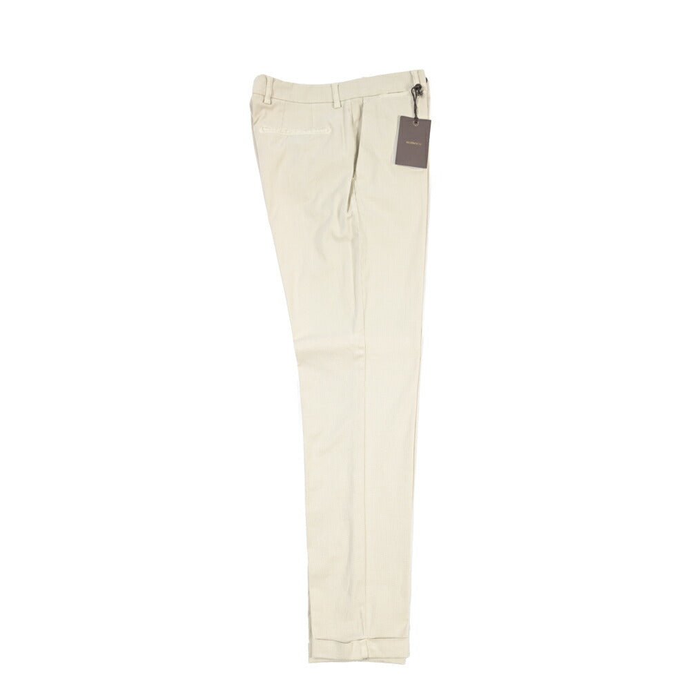 BERWICH “YRETRO LONG-GD” ストレッチコットン ノータックチノパンツ オフホワイト(latte802) 46 | GUARDAROBA MILANO OFFICIAL STORE