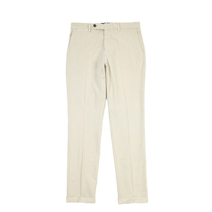 BERWICH “YRETRO LONG-GD” ストレッチコットン ノータックチノパンツ オフホワイト(latte802) 46 | GUARDAROBA MILANO OFFICIAL STORE