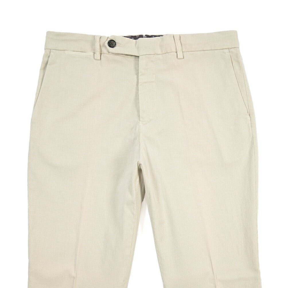 BERWICH “YRETRO LONG-GD” ストレッチコットン ノータックチノパンツ オフホワイト(latte802) 46 | GUARDAROBA MILANO OFFICIAL STORE