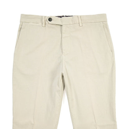 BERWICH “YRETRO LONG-GD” ストレッチコットン ノータックチノパンツ オフホワイト(latte802) 46 | GUARDAROBA MILANO OFFICIAL STORE