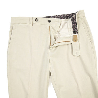 BERWICH “YRETRO LONG-GD” ストレッチコットン ノータックチノパンツ オフホワイト(latte802) 46 | GUARDAROBA MILANO OFFICIAL STORE