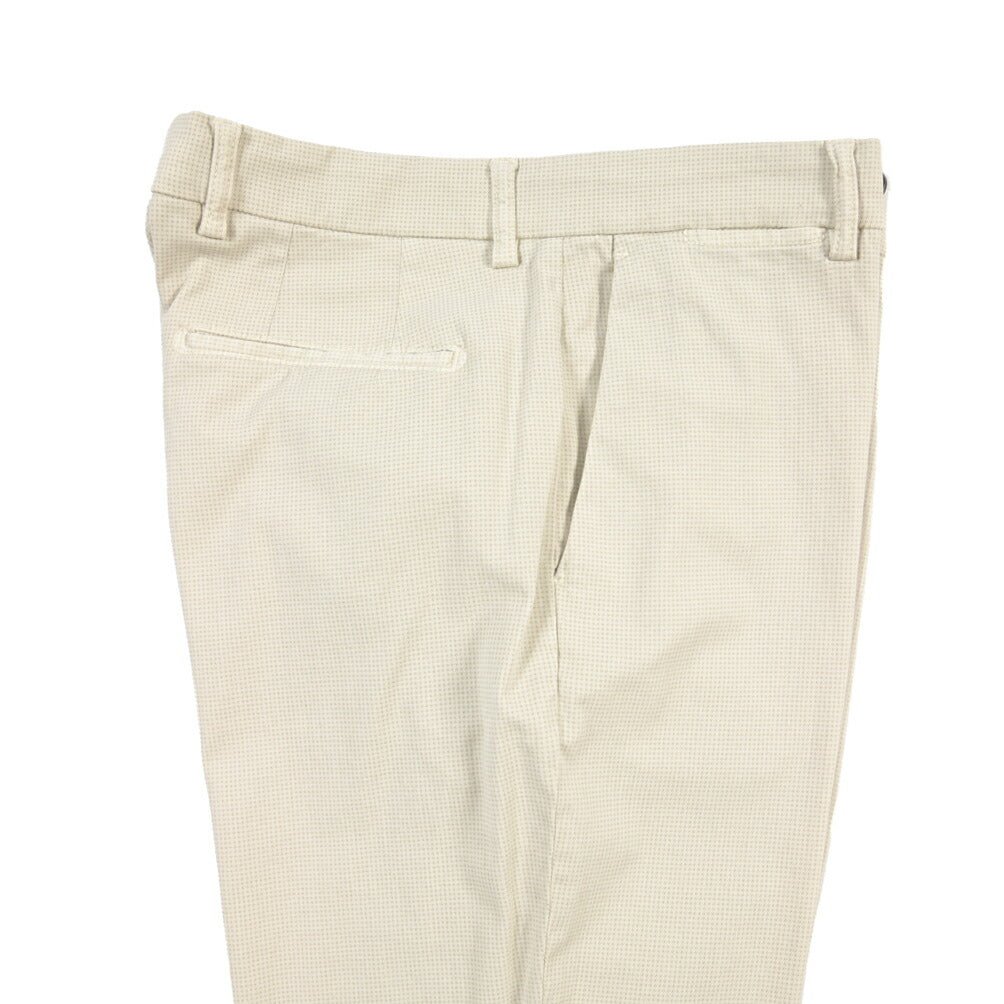 BERWICH “YRETRO LONG-GD” ストレッチコットン ノータックチノパンツ オフホワイト(latte802) 46 | GUARDAROBA MILANO OFFICIAL STORE