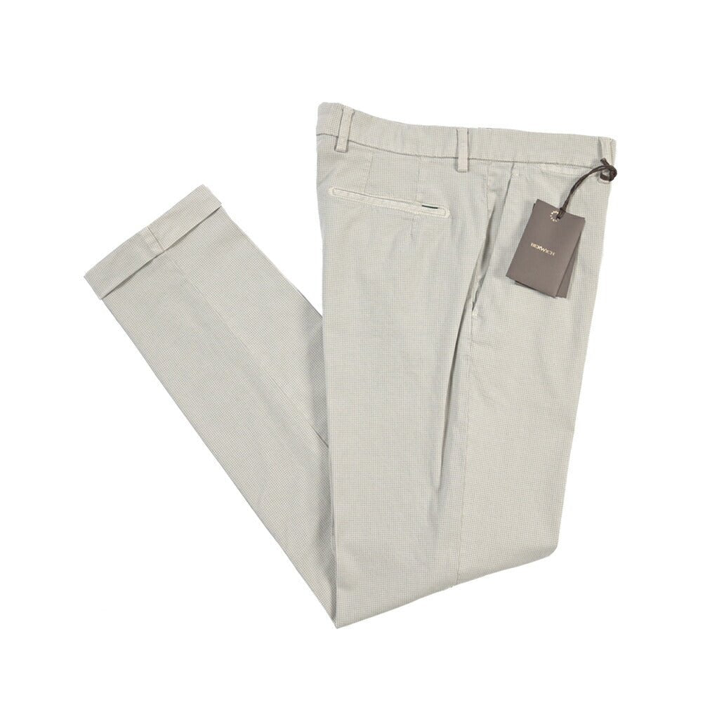 BERWICH “YRETRO LONG-GD” ストレッチコットン ノータックチノパンツ ライトグレー(pomice008) 46 | GUARDAROBA MILANO OFFICIAL STORE
